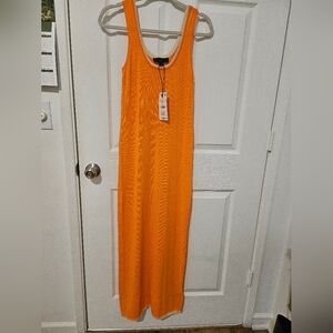 Zara Vibrant Orange Maxi Dress